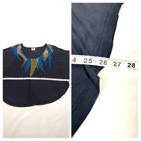 Free People Blue Studded Flare Top - Picture 13 of 13